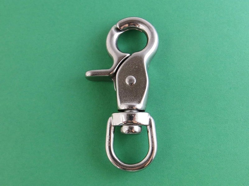 US Stainless Stainless Steel 316 1/2" Trigger Snap with Swivel End Marine Grade Polished - Image 4